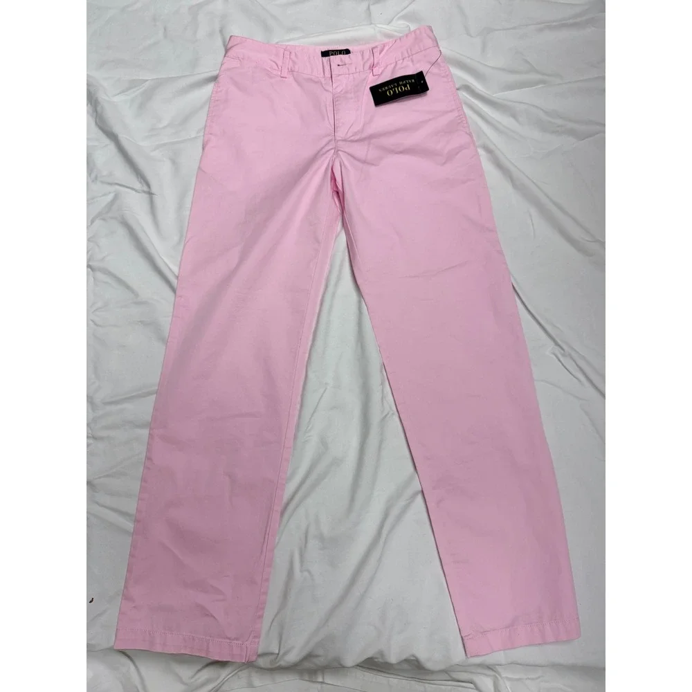 Polo Ralph Lauren Kids Pink Chino Pants Size 14 New With Tags Straight Leg
